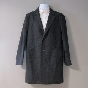 NEW Nautica Wool Blend Charcoal Gray Overcoat 40R
